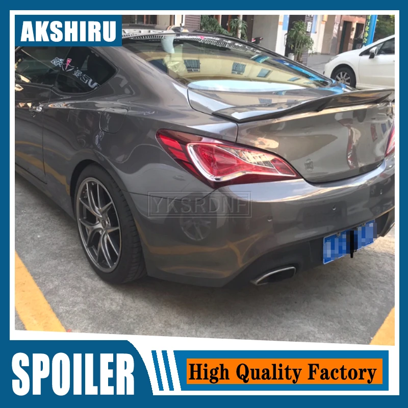 

for Hyundai Genesis Coupe spoiler 2009 2010 2011 2012 2013 year glossy carbon fiber/FRP rear wing R style spoiler accessories