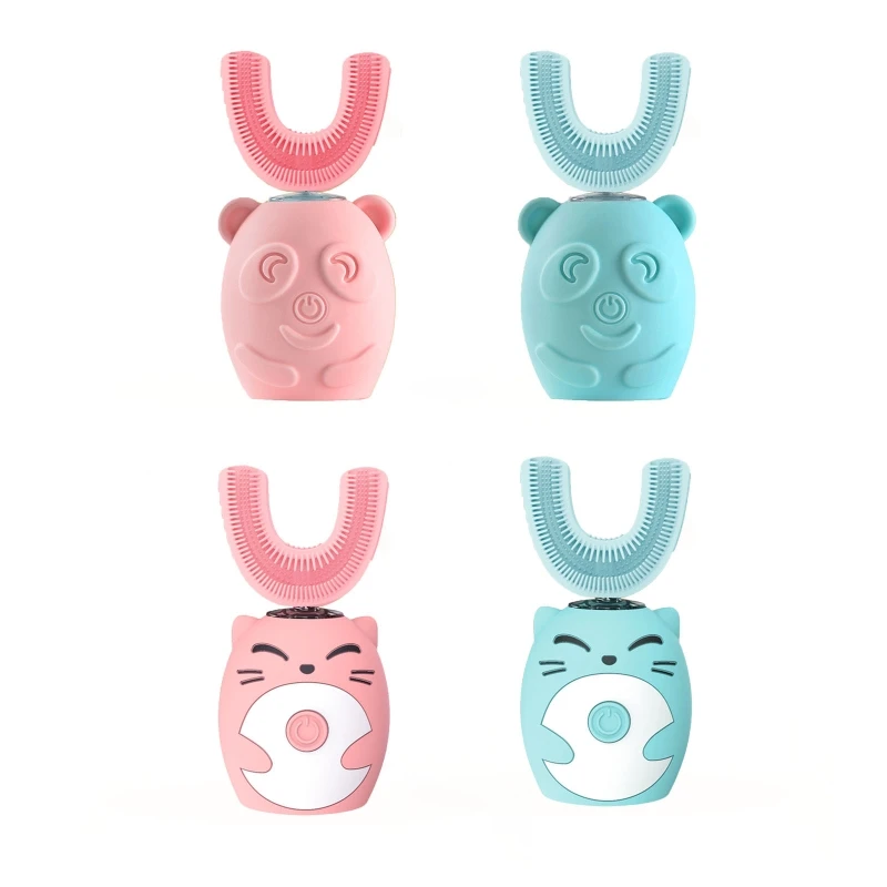 

Q81A Electric Toothbrush Kids U-shaped Degrees Silicone Ultrasonic Teeth Brush