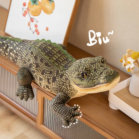 Искусственное животное, Большой крокодил, мягкая плюшевая игрушка, декоративное украшение