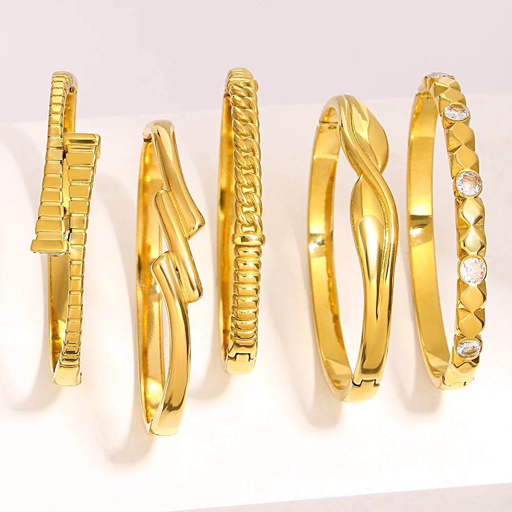 Минималистичный браслет для женщин и девушек золотого цвета