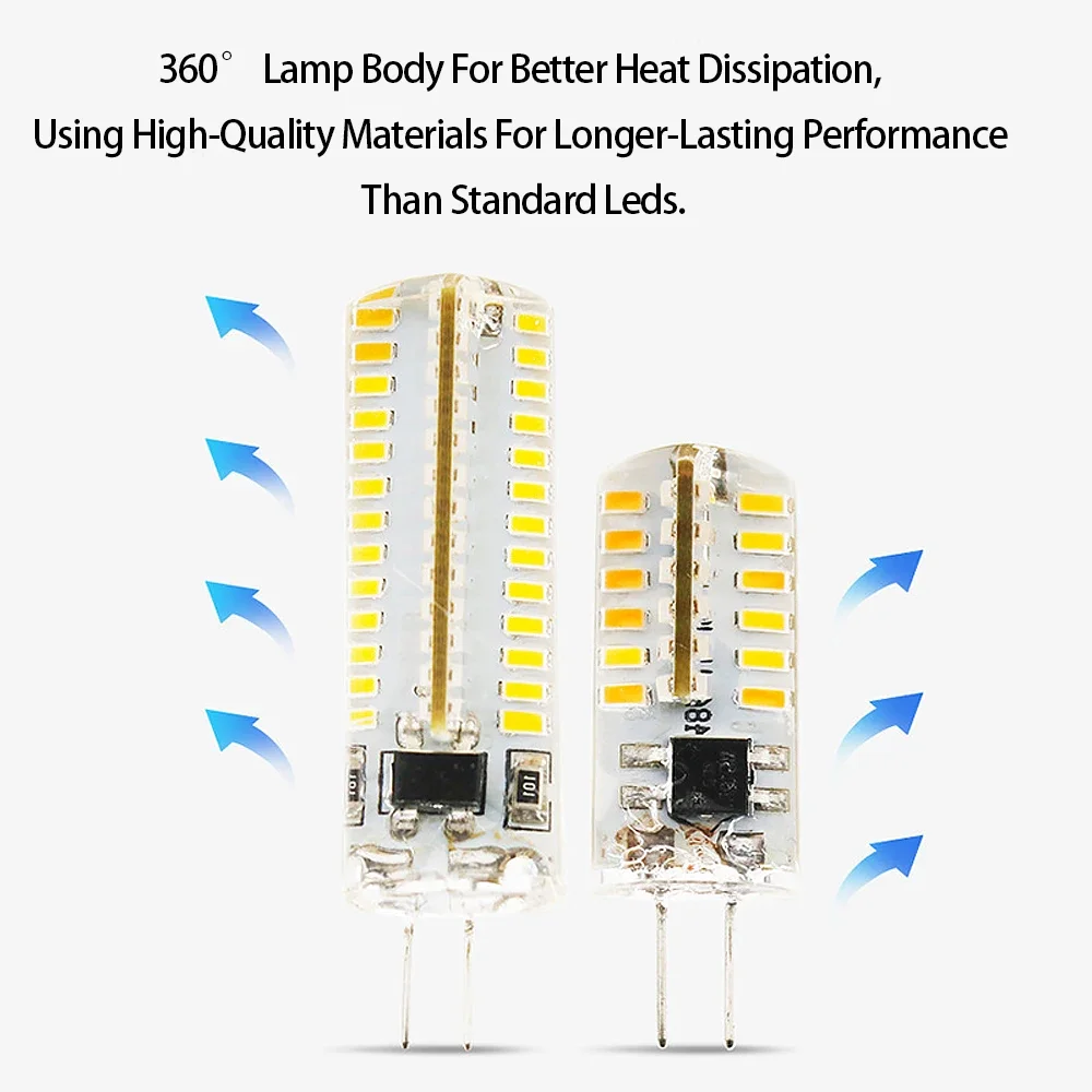 10 шт. светодиодные лампы G4 2 Вт 3 5 6 7 9 AC 220 В 3014SMD 2835SMD силиконовая лампа теплый