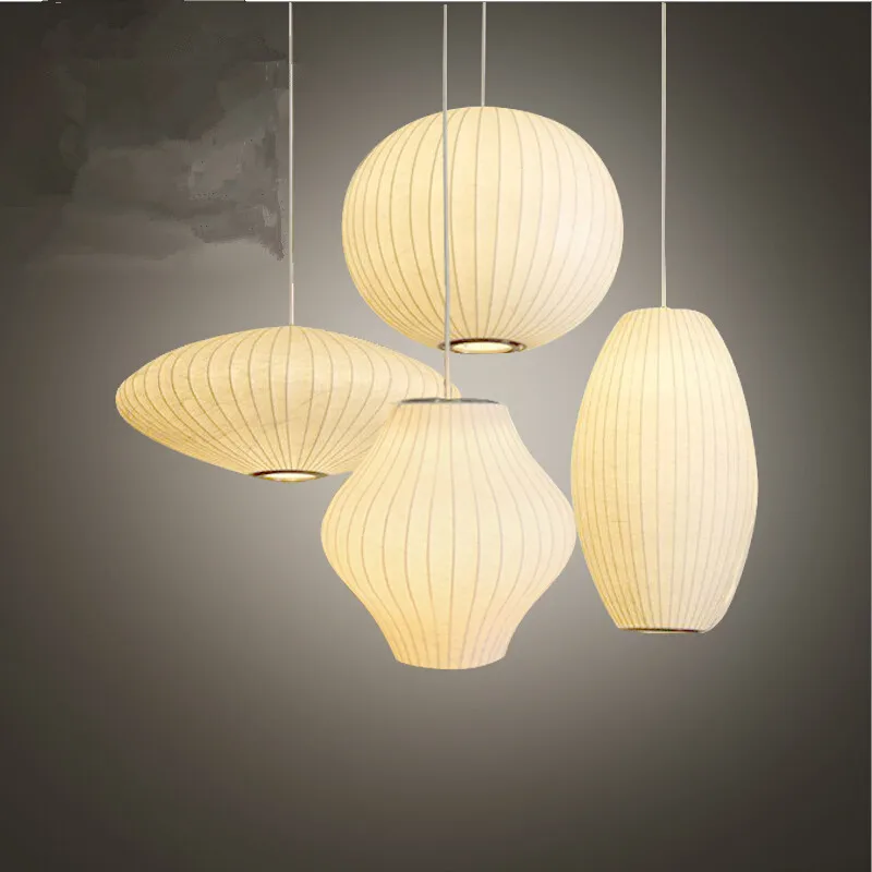 

Nordic White Cloth Pendant Light Soft Silk Hanging Lamp Bubble Saucer Lamp Dining Room Bedroom Store Lighting Luminaires