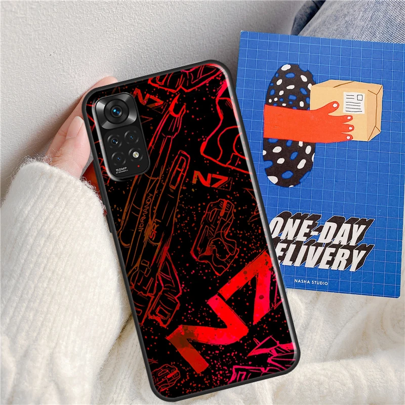 Чехол N7 Mass Effect для Xiaomi Redmi Note 12 11 9 8 10 Pro 12S 11S 9S 10S Cover 12C 9C 10C on.