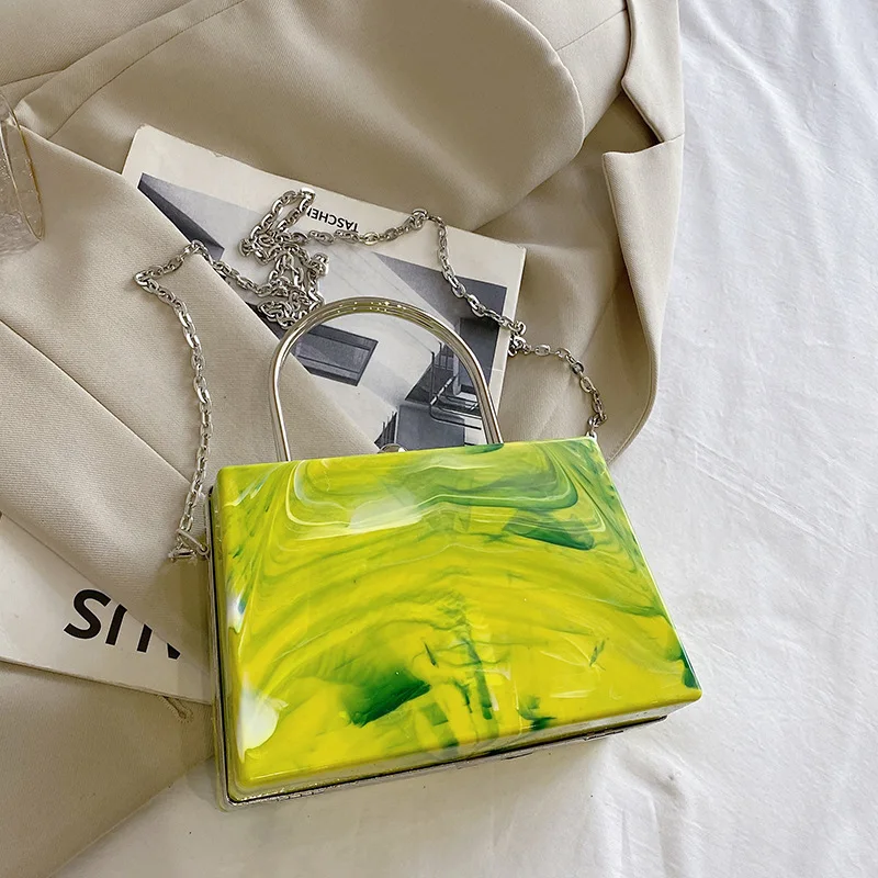 

Women's bag fashion chain crossbody acrylic box bag women's bag 2023 trend bags for ladies free shipping