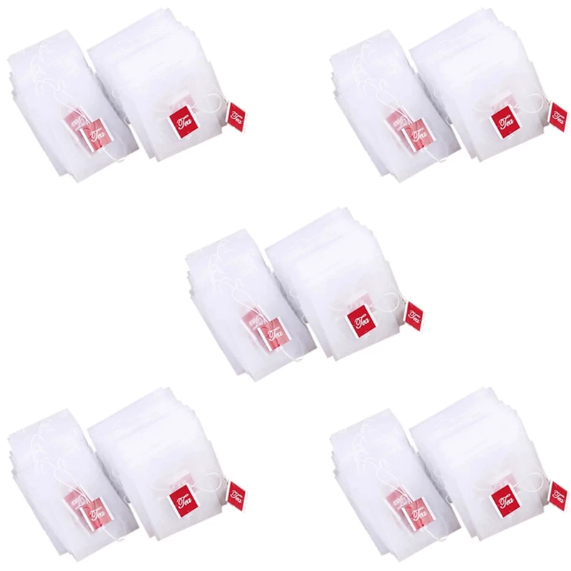 

New 500Pcs Tea Bag Infuser With String Heal Seal 7 X 6Cm Sachet Filter Paper Nylon Teabags Empty Tea Bags