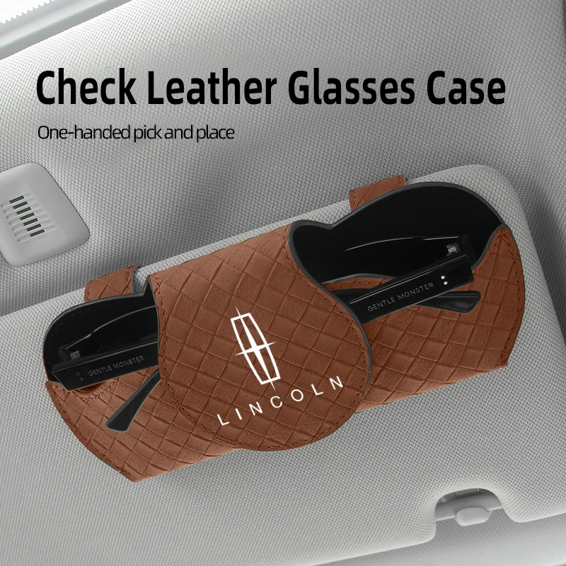 

Car Interior Glasses Clip Auto Sun Visor Sunglasses Holder For Lincoln MKZ Nautilus Zephyr MKC MKX MKS Aviator MKT Flyer Voyager