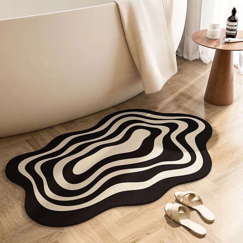 

Bathroom Super Absorbent Mat Non-Slip Diatom Mud Toilet Pad Quick-Drying Floor Mat Home Bath Mat Shower Rug