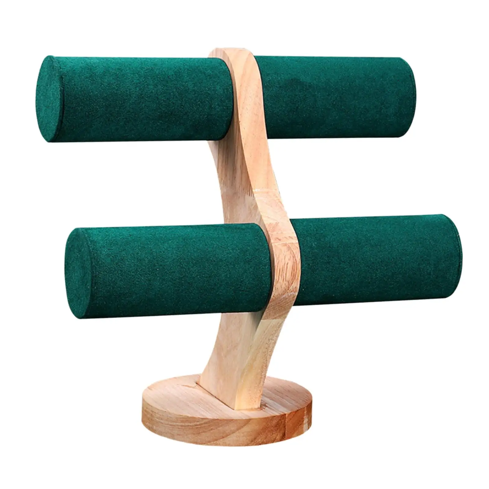 

Jewelry Display Stand 2 Layers with Base Bangle Holder Bracelet Storage Rack for Scrunchies Bracelet Watch Showcase Craft Shows