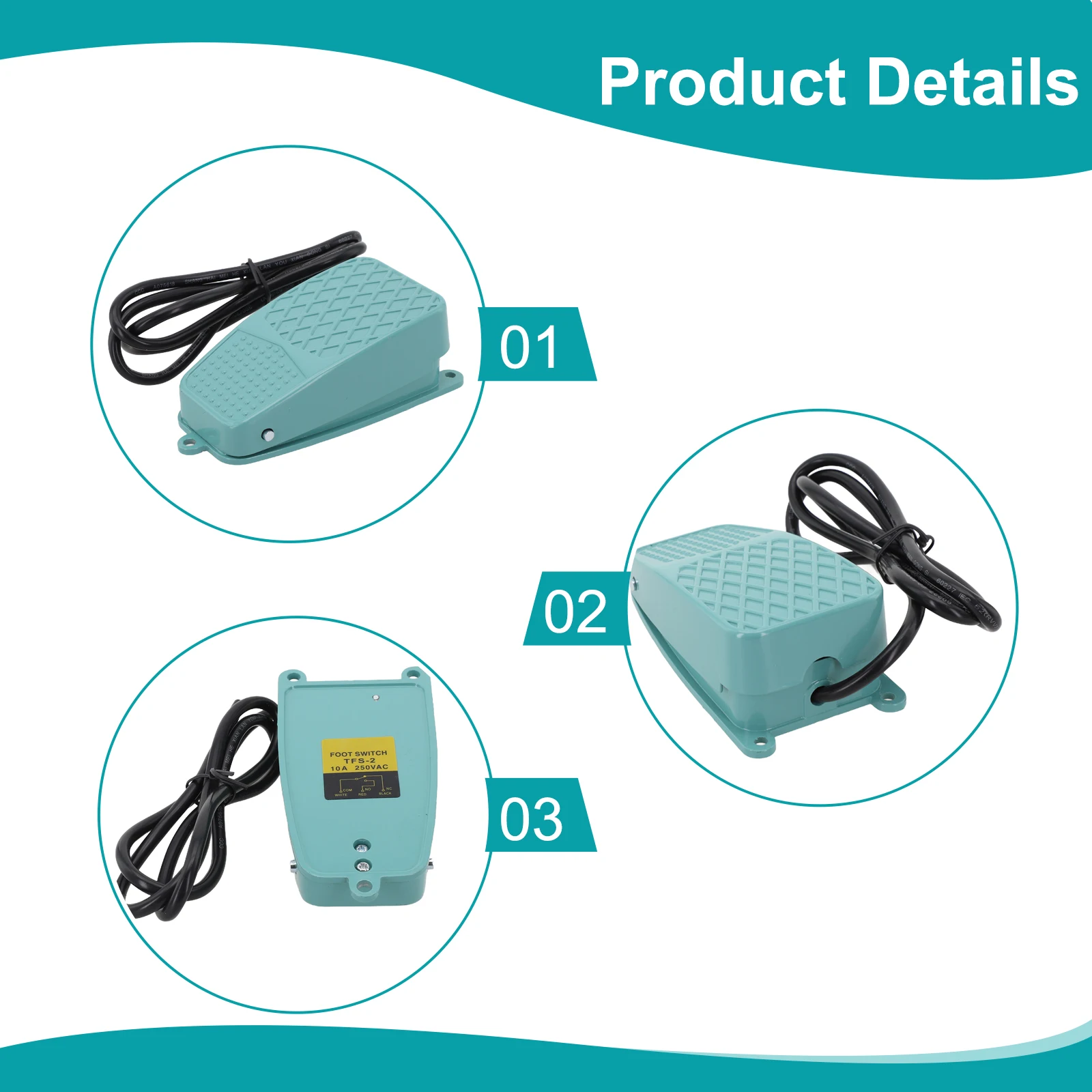 Мгновенный ножной переключатель Ножной 1 миллион циклов Противоскользящий