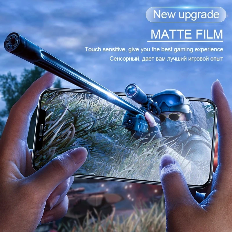 матовое Матовая Гидрогелевая пленка для iPhone 13 12 11 Pro MAX Mini Защитная экрана X XR XS 7 8 6S