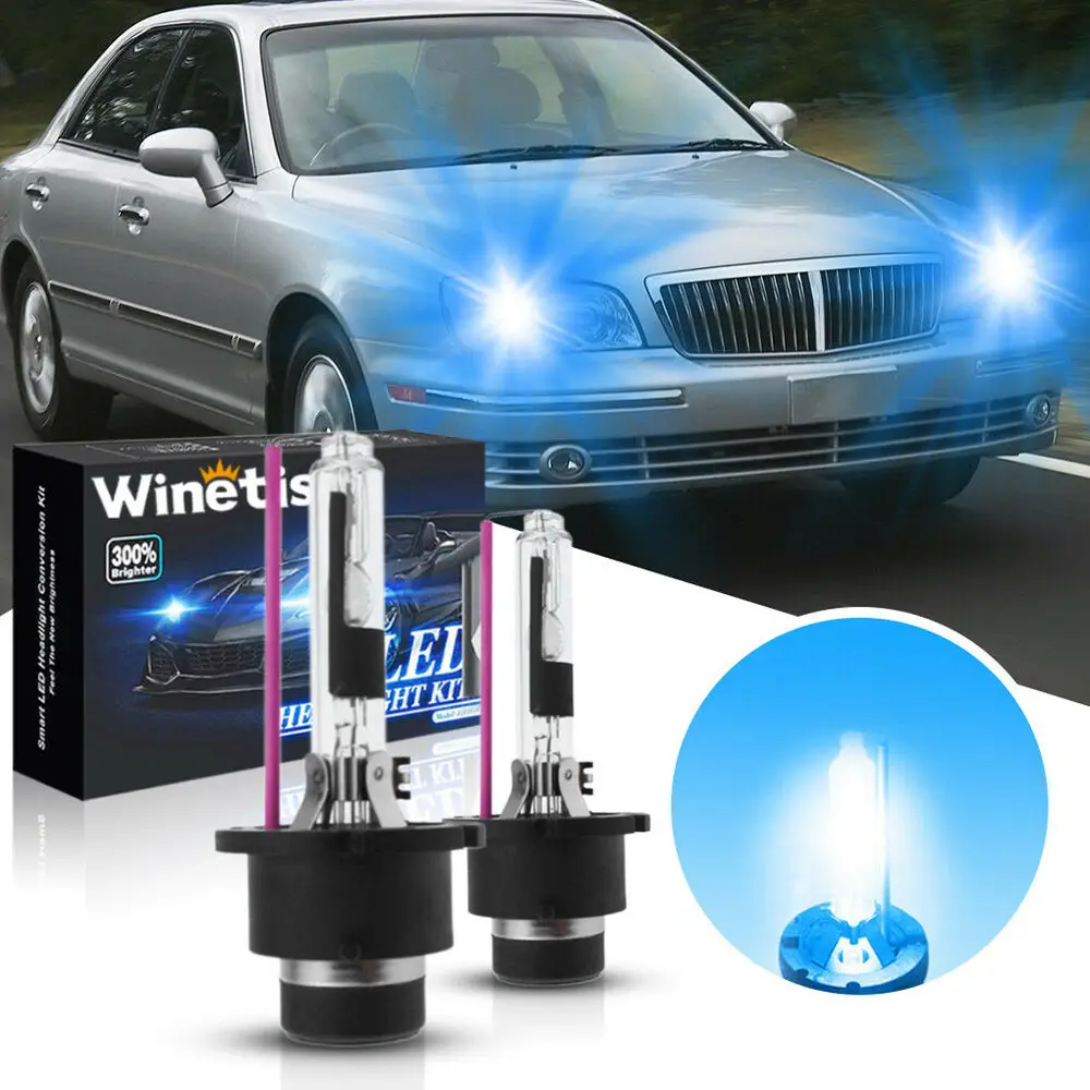 

D2R Low Beam Xenon Hid Headlight Bulb For Hyundai Xg350 2004-2005 8000K Ice Blue