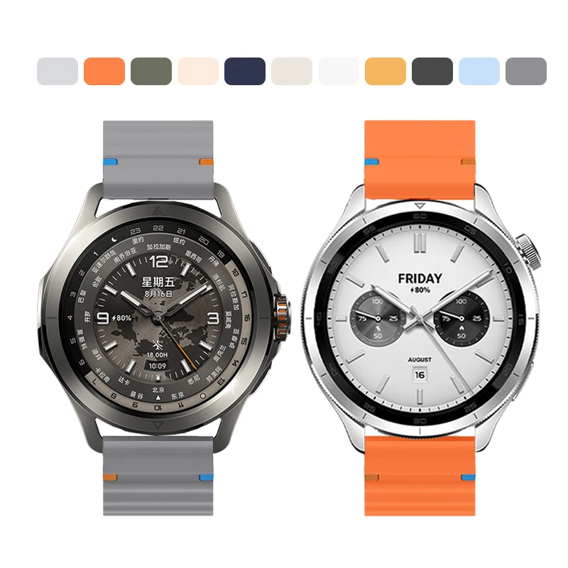 22mm Band Available for Xiaomi Watch S3/S3 ESlM/s4 sport Silicone Wave Sport Strap Compatible with S1/S2/color/S4