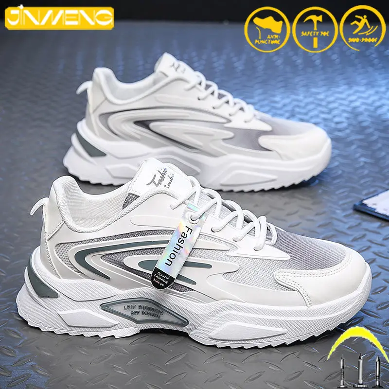 

Work Safety Shoes Men Ladies Lightweight Breathable Casual Outdoor Running Sneakers Anti-puncture Protective Boots
