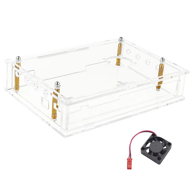 

Acrylic Protective Shells Case With Fan For Banana Pi R3 BPI-R3 Development Board Accessories