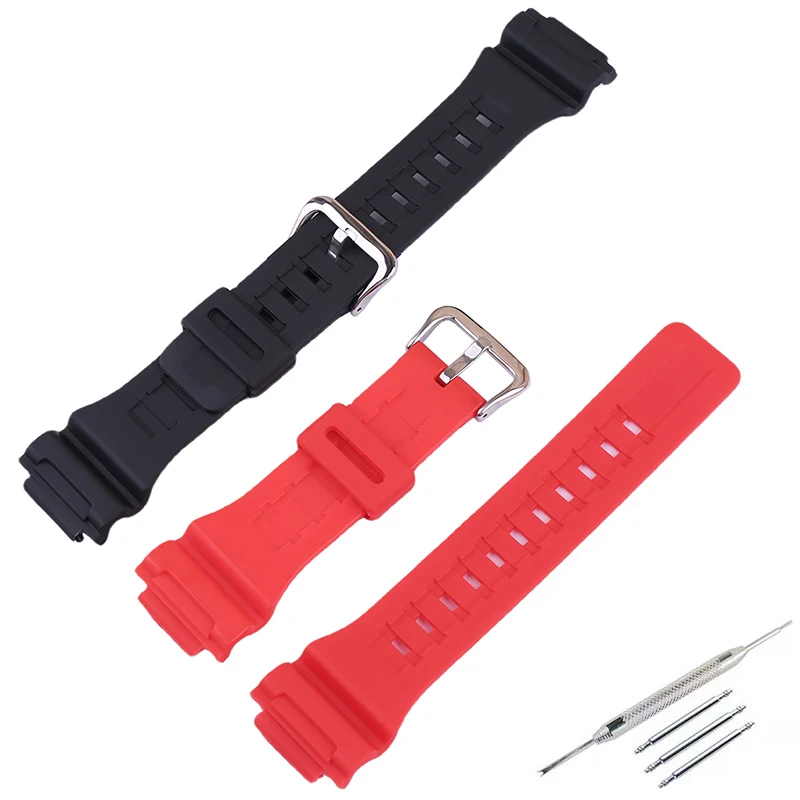 Фото Мужской полимерный ремешок для часов, аксессуары, совместимые с Casio AQ-S810W WC5208 AEQ-110W W-735H, ремешок для часов, резиновый спортивный браслет 18 мм №5