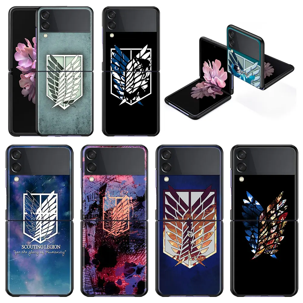 

Attack On Titan Logo Case for Samsung Galaxy Z Flip 5G Zflip3 Flip3 Zflip SamsungZFlip SamsungZFlip3 Back Phone Plastic