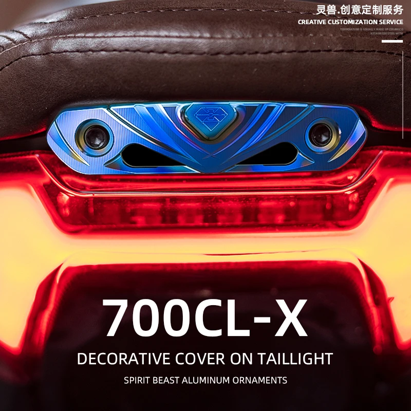 Spirit Beast Retro Motorcycle rear tail light cover brake light upper cover tail light decorative cover For CFMOTO 700 CLX CL-X