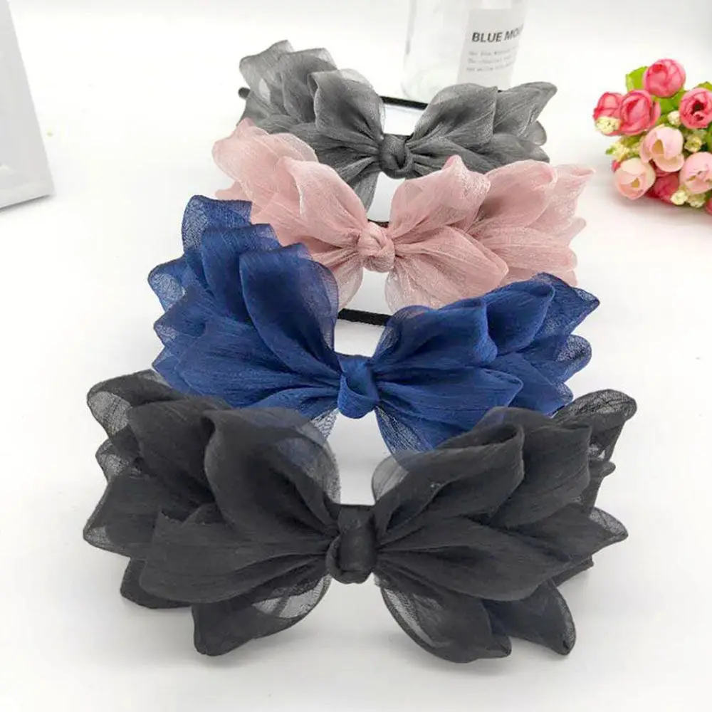 

Women Big Bow Floral Ribbon Hair Band Head Band Hair Accessories Hair Hoop