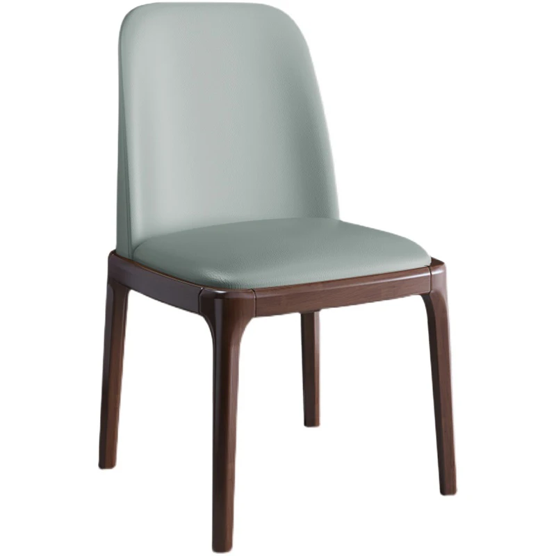 

Solid wood armchair stool Nordic simple soft bag light luxury dining chair family study restaurant dining table chair