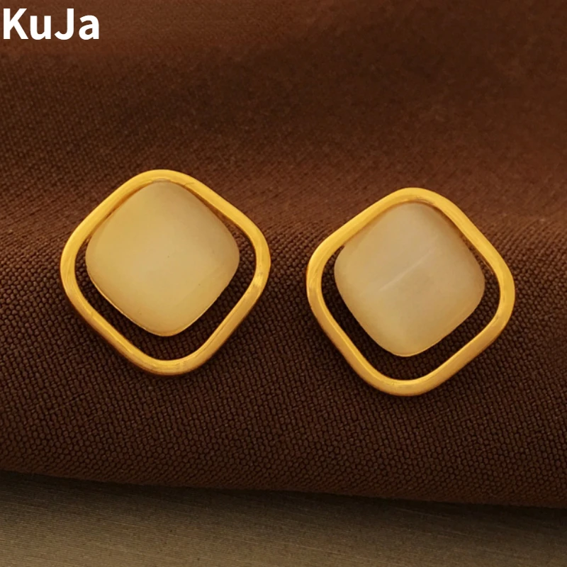 

Trendy Jewelry 925 Silver Needle Sweet Design Geometric Earrings Vintage Temperamen For Women Female Gifts Ear Accessories