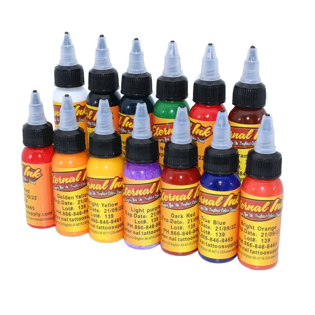 

30ml/bottle tattoo ink set permanent makeup art pigment 16PCS cosmetic tattoo paint for eyebrow eyeliner lip body Body