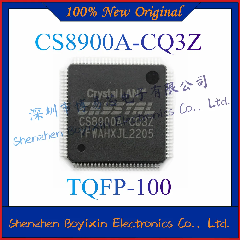 

NEW CS8900A-CQ3Z Original and genuine Ethernet controller chip. Package TQFP-100