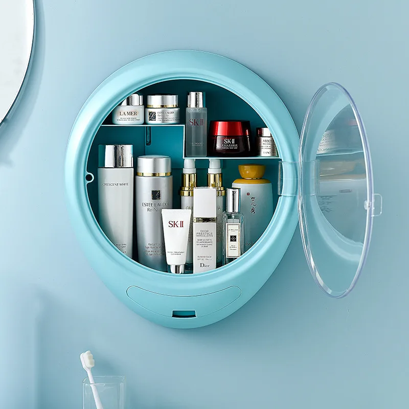 

Tiktok Organizers Storage Cosmetic Storage Box Makeup Organizer Shake the Same Paragraph Wall Hanging Dust-proof Household Home