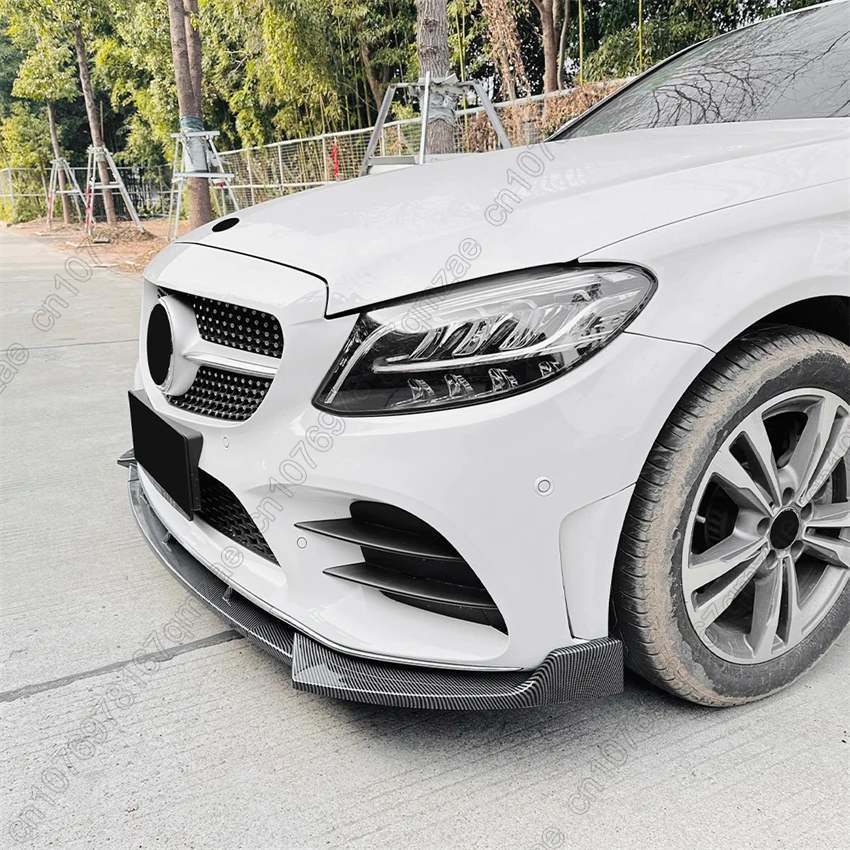 Спойлер на передний бампер для Mercedes W205 C205 S205 AMG 2019-2021 защита переднего бампера