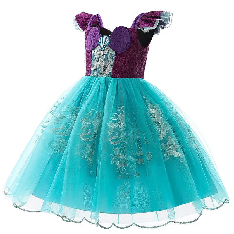 

Summer Embroidered Kids' Prom Dresses Elegant Short Formal Evening Dresses For Girl Halloween Cosply Costume