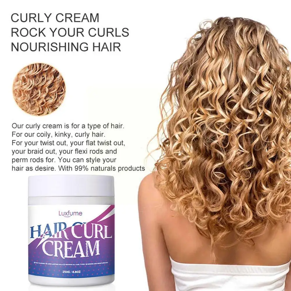 

Hair Curling Cream Curl Defining Cream Repairs Damage Care Hair Nourish 250ML Anti-Frizz Hair-Smoothing Cream Root H7J9