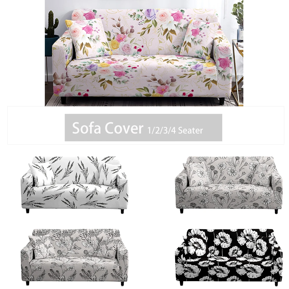 

Чехол для углового кресла с цветочным принтом, 1/2/3/4