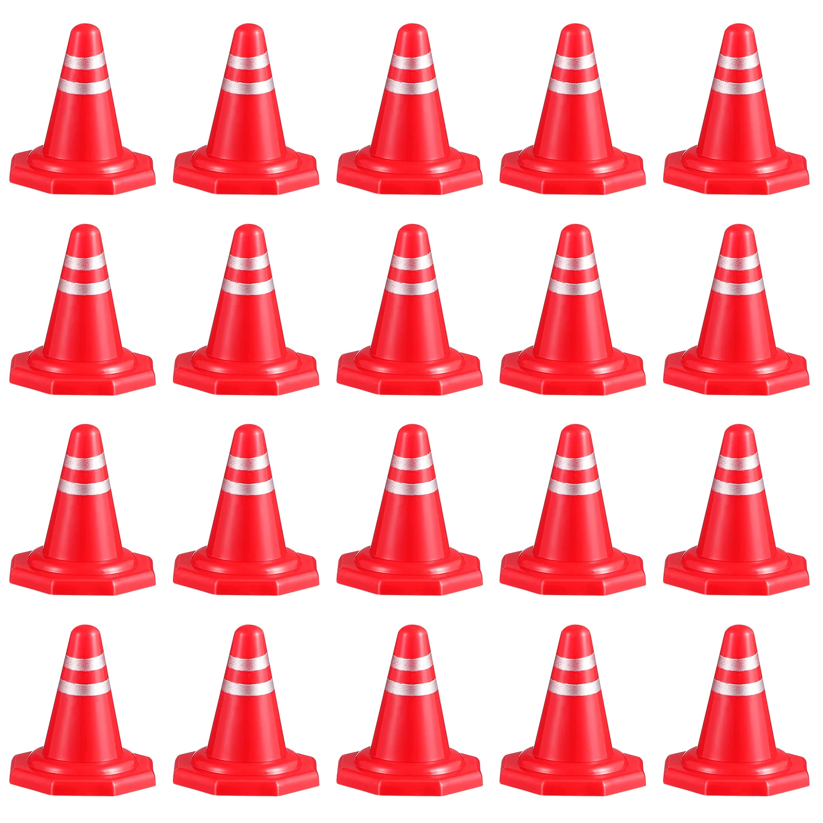 

20Pcs Miniature Traffic Cones Road Cone Transportation Signs Roadblock Traffic Signs for Children