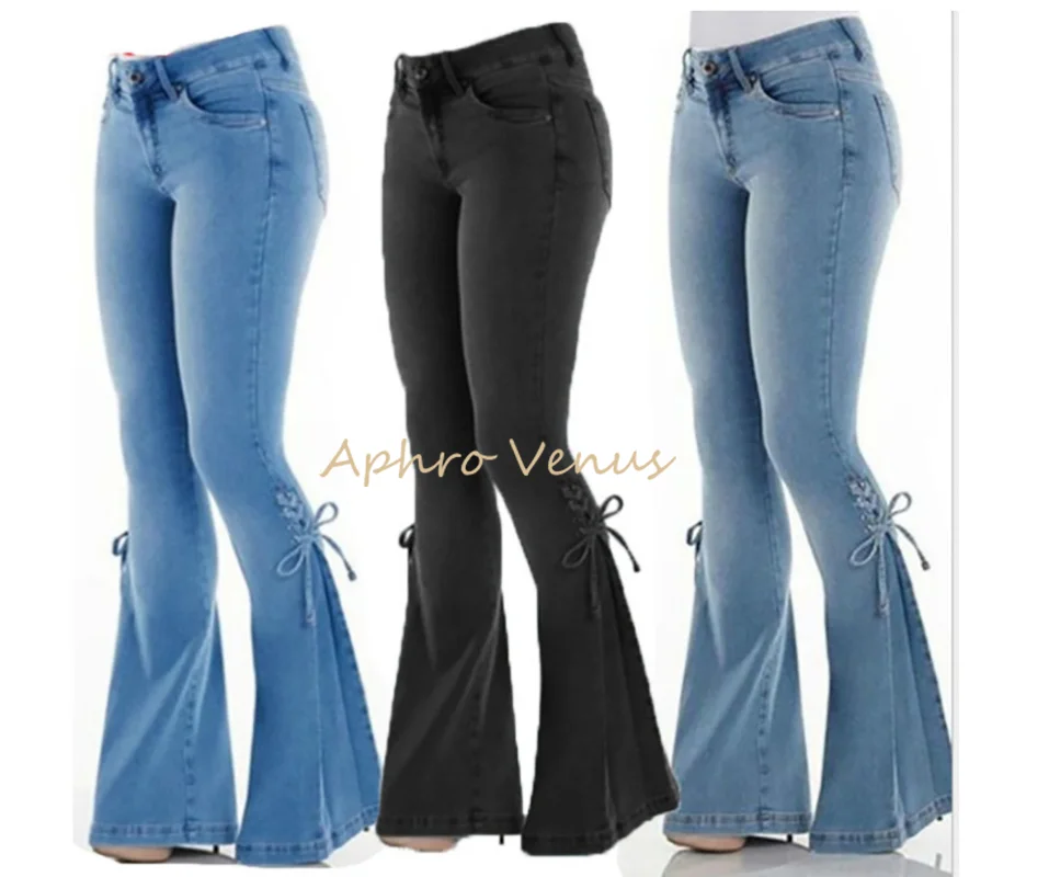 Модные джинсы на шнуровке с высокой талией