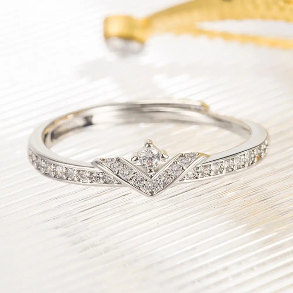 Полированная поверхность регулируемое кольцо на палец элегантное Открытое