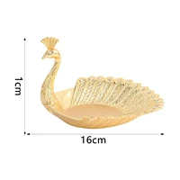 peacock shape fruit plate luxury delicate bird dried dish snack tray nut bowl table wedding party home decoration