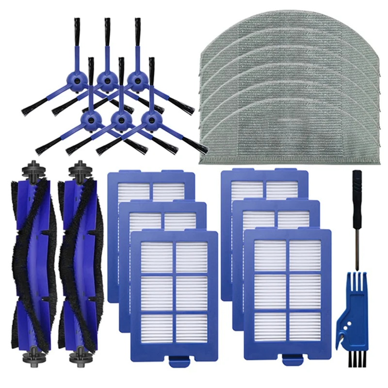 

Main Side Brush Filter and Mop Cloth Replacement Accessories for Anker Eufy RoboVac X8 Hybrid Vacuum Cleaner