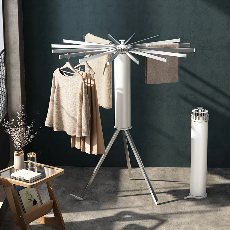 

Balcony Metal Drying Clothes Rack Stand Foldable Wood Pole Place Saving Clothes Rack Minimalist Bathroom Modern Moveis Furniture