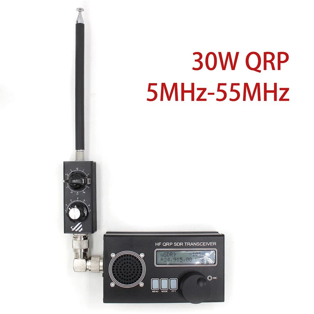 

30W FM QRP Antenna with Tuner Adapter 5MHz-55MHz Aviation UV Antenna Adjustable Shortwave Radio Transmitter Antenna for UHF VHF