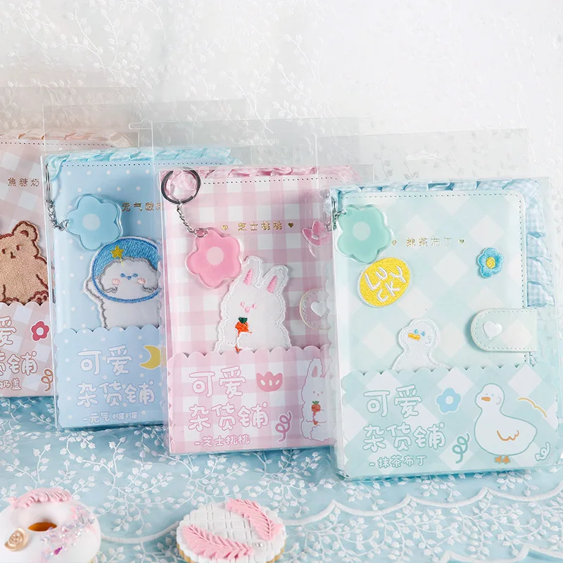 

DIY Cute Cartoon Space And Animal Kawaii Loose Leaf Planner A6 Diary Colorful Blank+Plan Pages Notebook 224P Lovely Girl Agenda