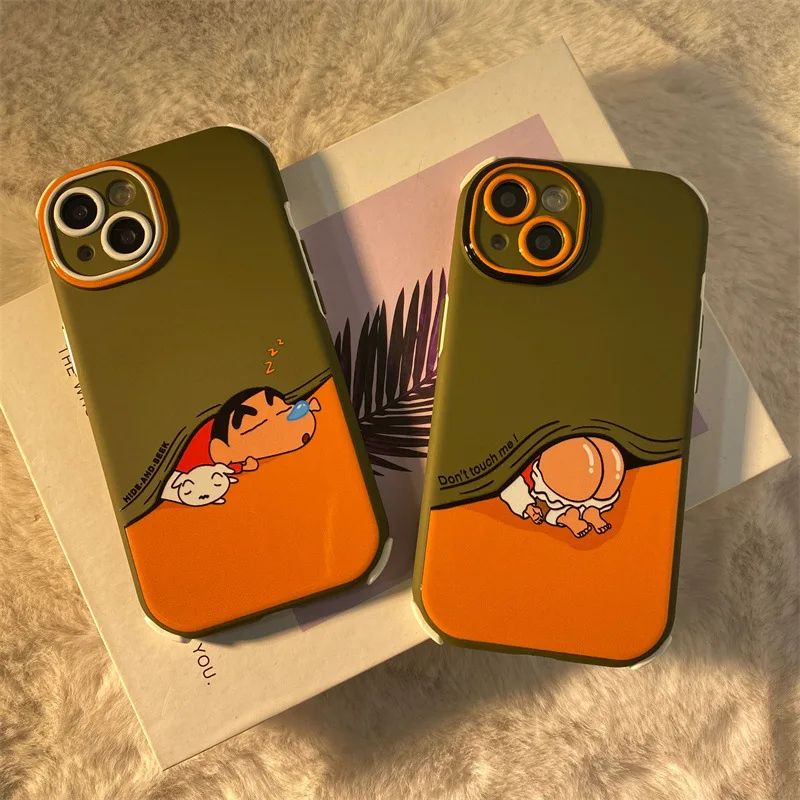 

Anime Crayons Shin Funny Boys Chans Phone Cases For iPhone 14/13/12/11/X/XR/XS 14/13/12/11 Pro Max XS MAX Shockproof Soft Cover