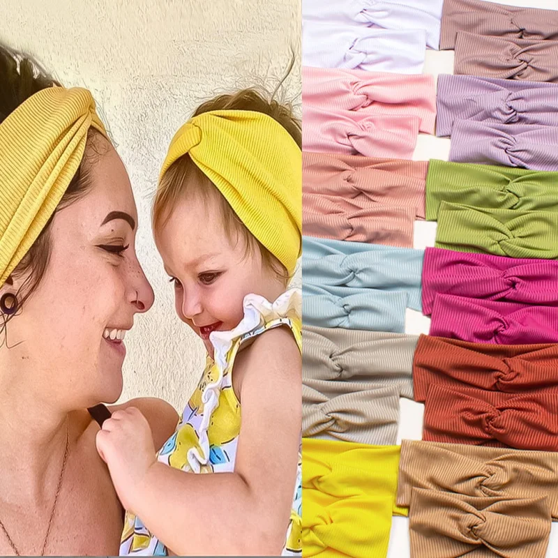 Cross Striped Headband Soft And Comfortable Knotting Hairband Hair Accessories Two-piece Set
