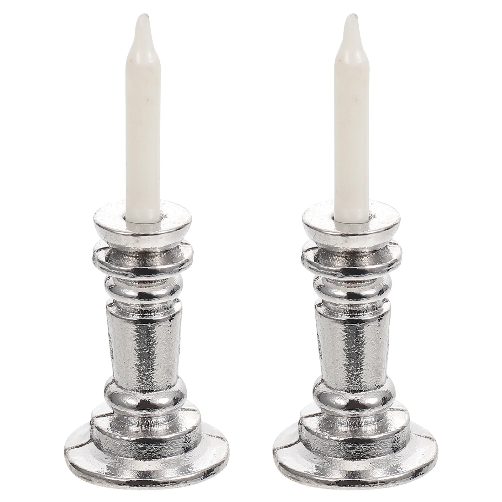 

2Pcs Decorative Candle Holder Model DIY Landscape Accessory Mini Scene Model