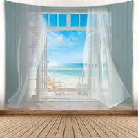 ocean tapestry wall hanging nature beach tapestries for bedroom boho seaside wall decor for window living room dorm