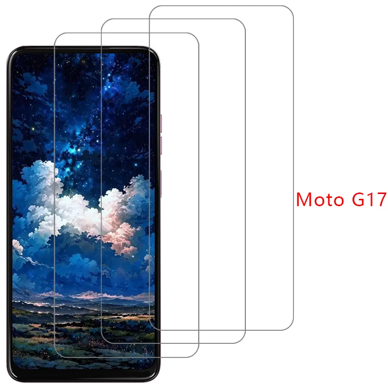 Фото Защитное закаленное стекло для Motorola Moto G17 Power, защитная пленка для экрана Moto G17, Moto G 17, 17G, G17Power, 5G, пленка Motorolag17 №1