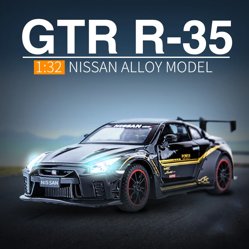 Модель автомобиля NISSAN GTR R35 из сплава 1:32