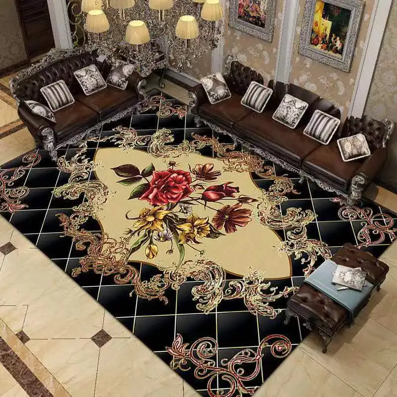Persian carpet living room retro non slip washable mat bedroom study children's Prayer |
