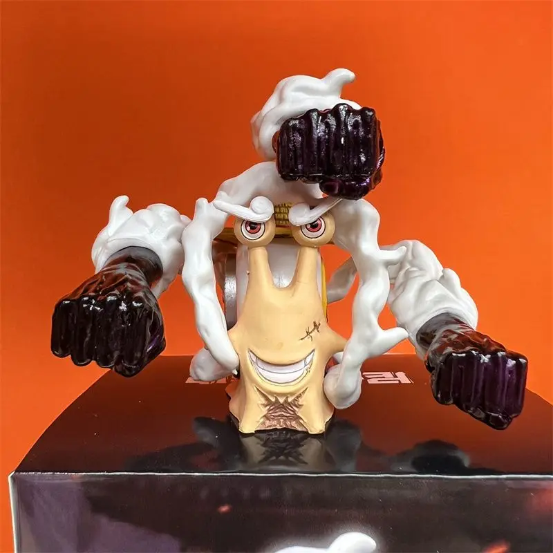

7cm One Piece Figure Den Den Mushi Luffy Gear 5 Figure Sun God Nika Luffy Anime Figure Statue Model Collection Toy Birthday Gift