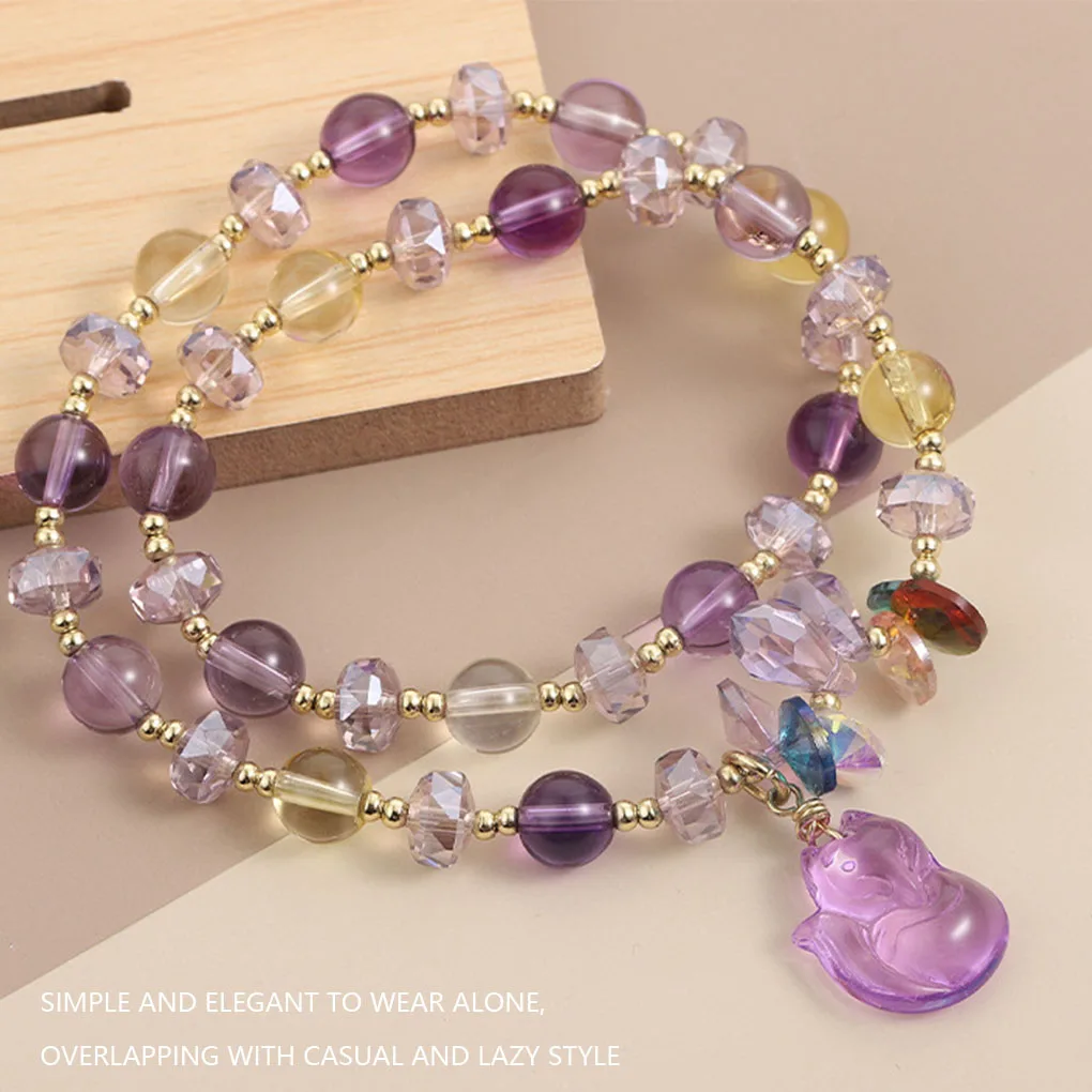 

Women Crystal Pendant Bracelet Festival Holiday Anniversary Wedding Bridal Engagement Work Sweet Jewelry for Female