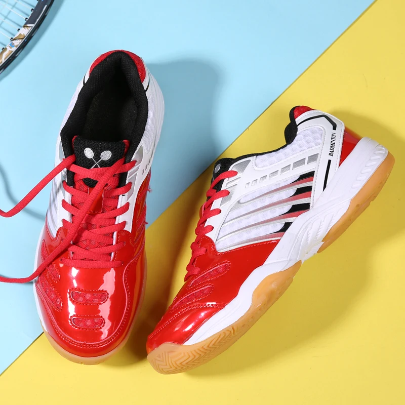 

Professional Badminton Shoes for Men Blue Red Women Light Volleyball Sports Trainers Original Men's Tennis Table Sneakers 7058