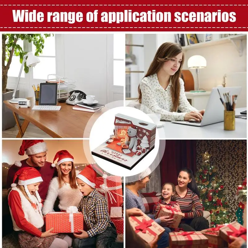 3D Рождественский медведь бумажная скульптура отрывной календарь со